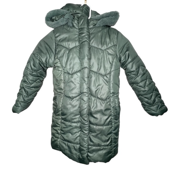 Tahari Kids Green Puffer Jacket